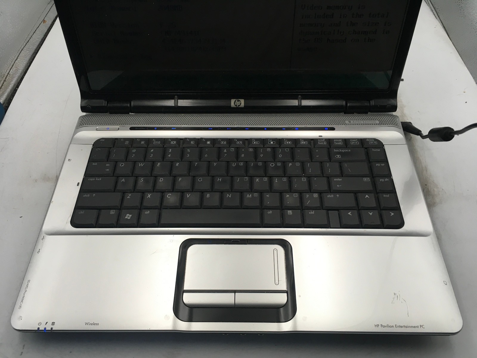 HP PAVILION DV6700 – BOOTS TO BIOS – AMD TURION 64 X2 – 2GB RAM – READ DESC – BB