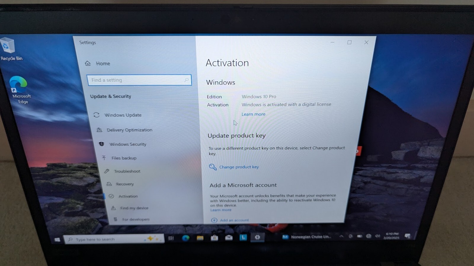 Lenovo T14 G1 i7-10610U 48GB RAM/500 GB SSD – Win 10 Pro TOUCHSCREEN