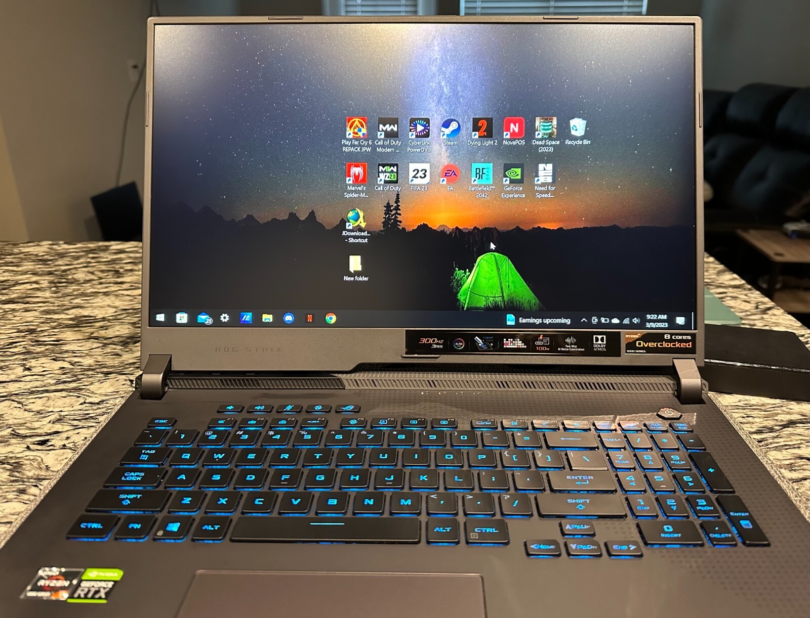 ASUS ROG Strix G17 17.3″ (1TB SSD, AMD Ryzen 9 5900HX,32GB RAM DDR4,RTX 3070) 