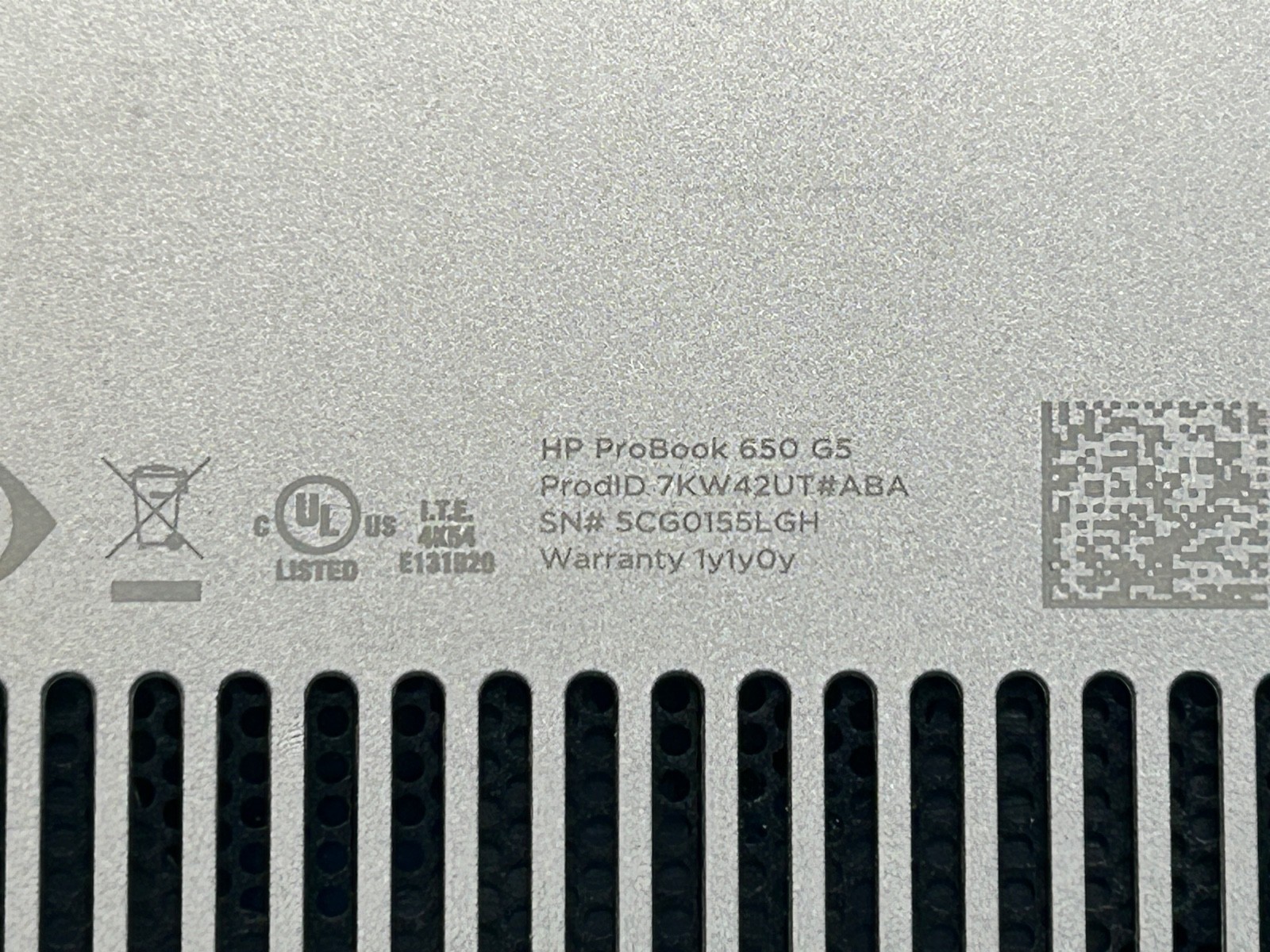 HP ProBook 650 G5 15.6″ Laptop i5-8265U 8GB RAM No HDD/SSD