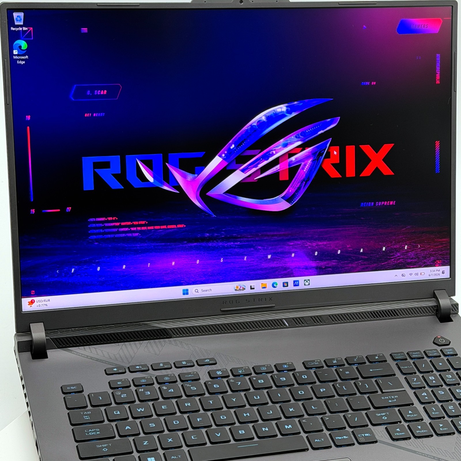 Asus ROG Strix 18 G814 240Hz QHD+ 2.2 GHz i9-14900HX 32GB 2TB RTX 4080