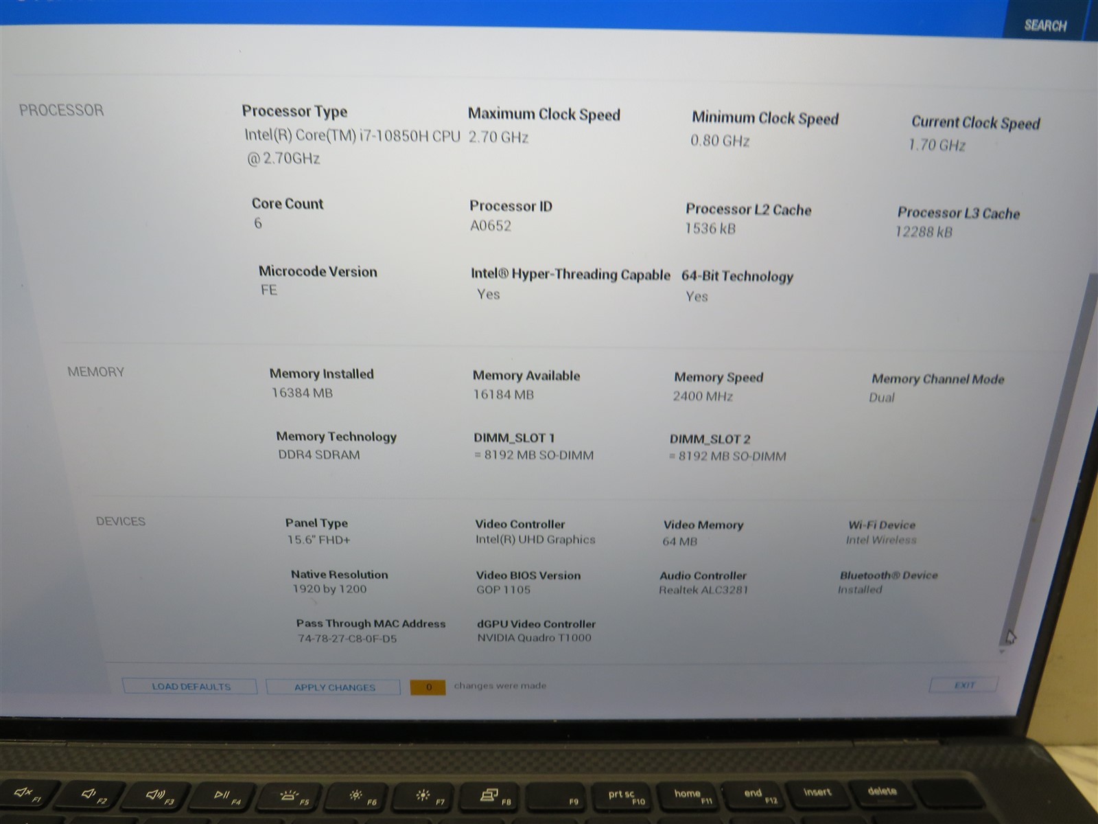 Dell Precision 5550 Laptop Intel i7-10850H@2.7GHz 16GB RAM NVIDIA T1000 AC #2