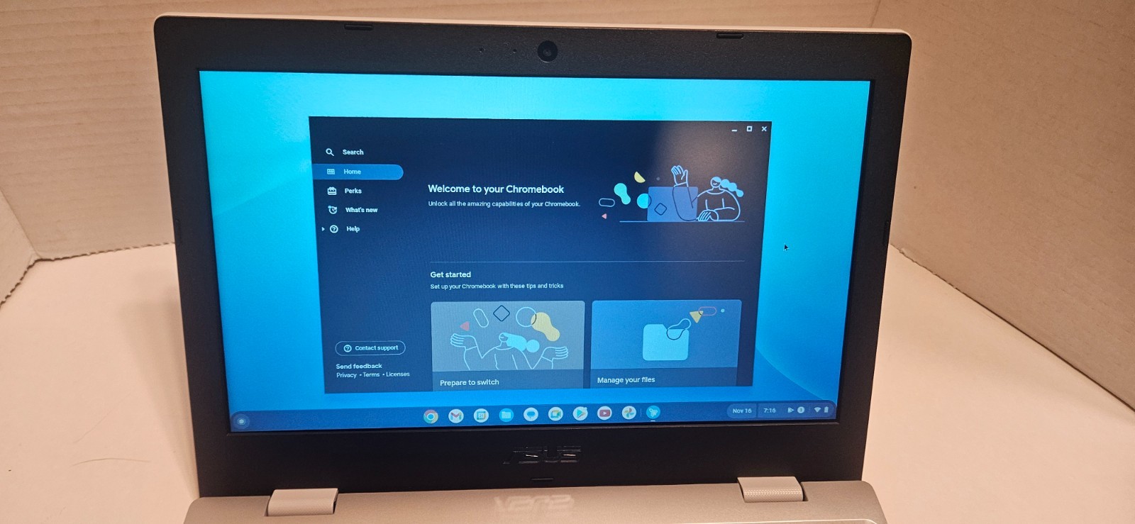ASUS Chromebook CX1 11.6″ Display Intel N3350 32GB eMMC 4GB RAM CX1100CNA-AS42