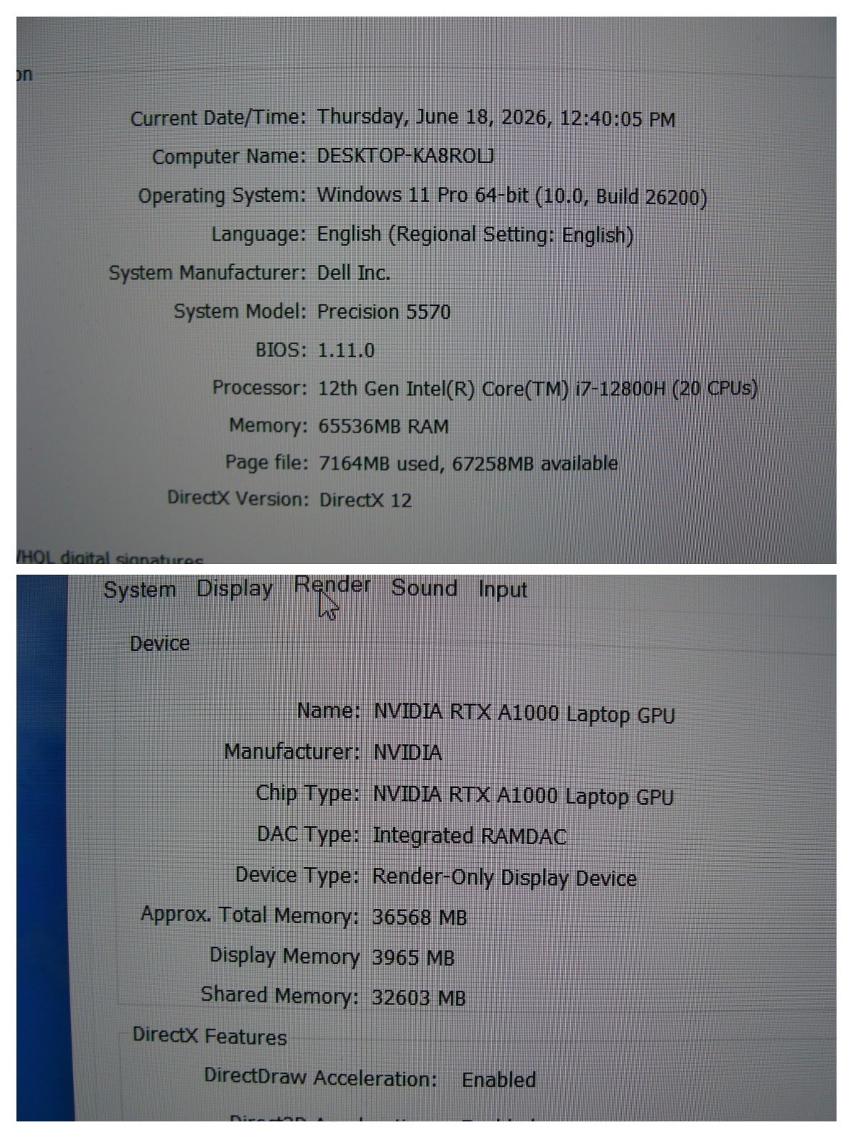 Dell Precision 5570 15.6″FHD+ core i7-12800H 2.4GHz 64Gb 512GB Win11P RTX A1000