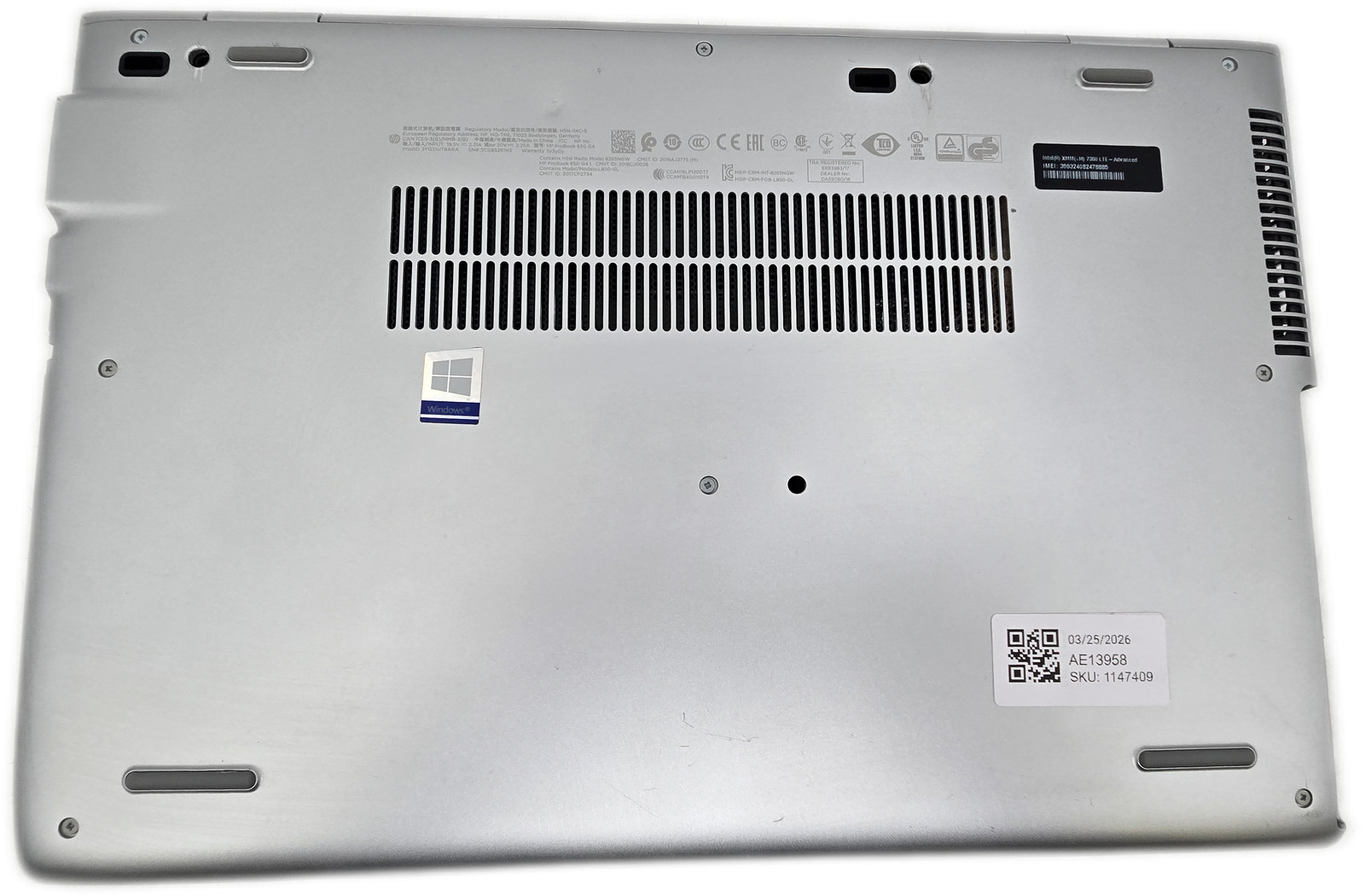HP ProBook 650 G4 i5 8th Gen 8GB 256GB SSD Windows 11 Pro