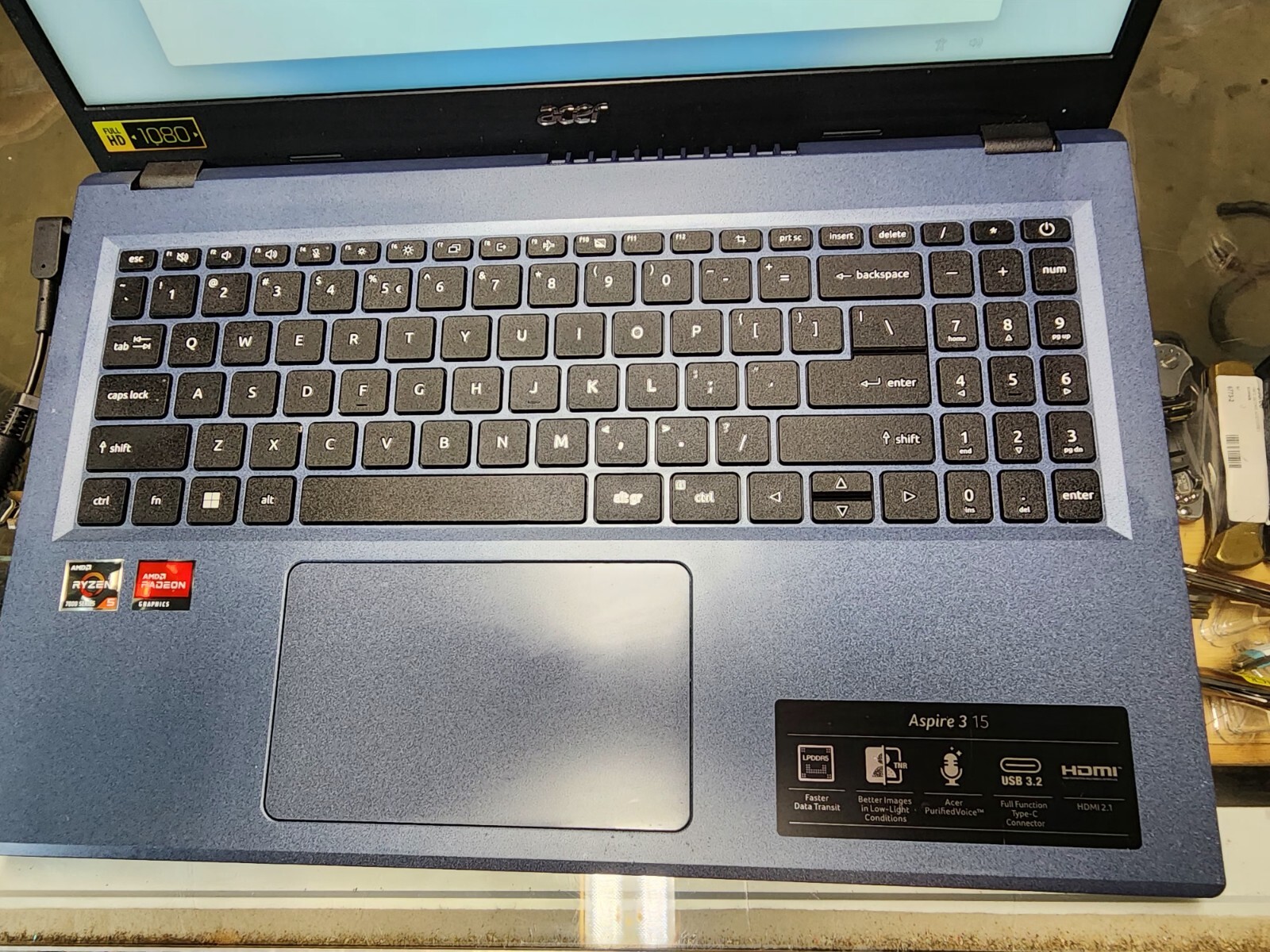 Acer Aspire 3 15″ N23C3 Ryzen 5 7520U 480GB 8GB RAM Blue Laptop