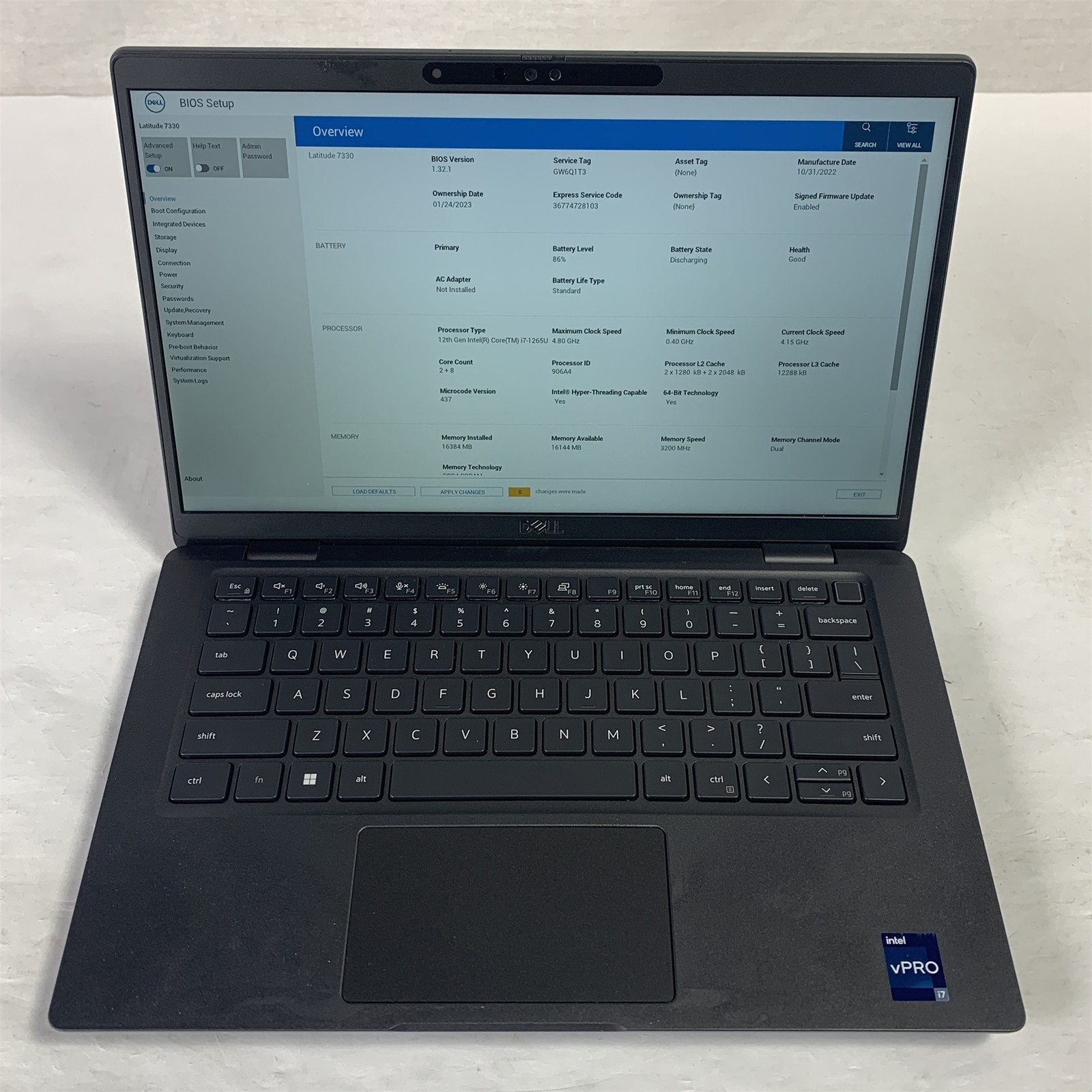 Dell Latitude 7330 13.3″ Laptop i7-1265U 1.8GHz 16GB 512GB NVMe SSD – Win 11
