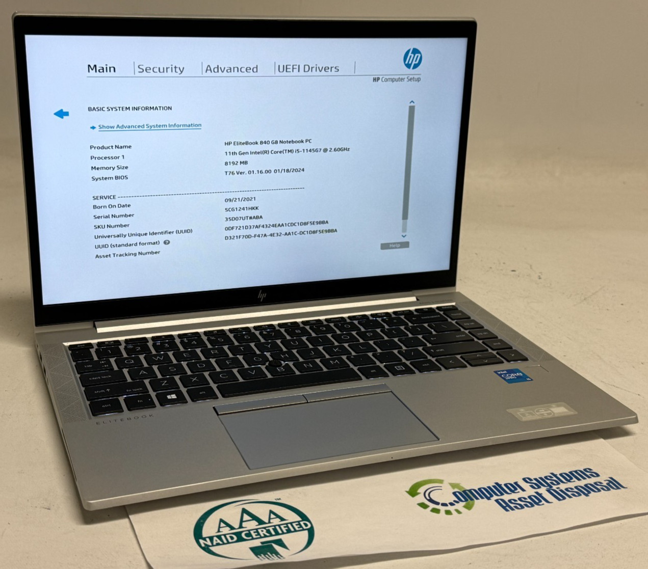 HP EliteBook 840 G8 14″ (i5-1145G7 – 8GB RAM – 256GB SSD – Win11Home)*