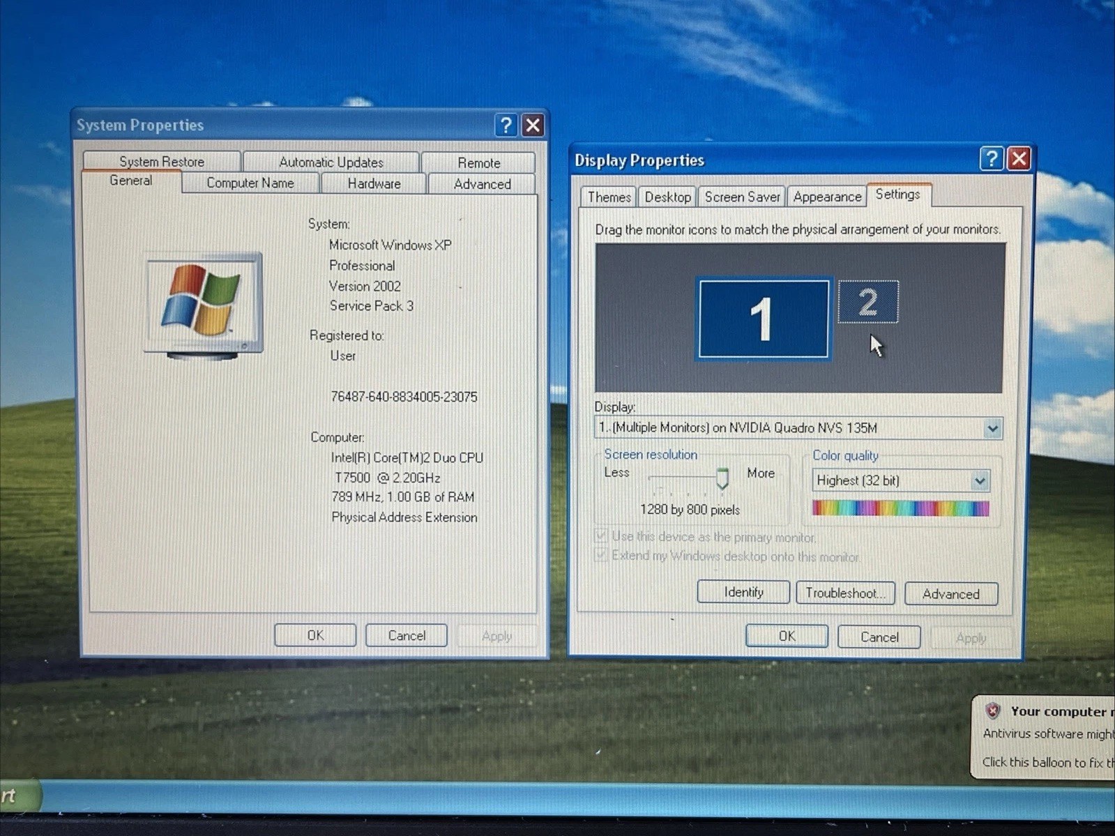 DELL D630 14″ Windows XP Laptop Core 2 Duo, nVidia, 120 SSD, DVD, RS232 Serial