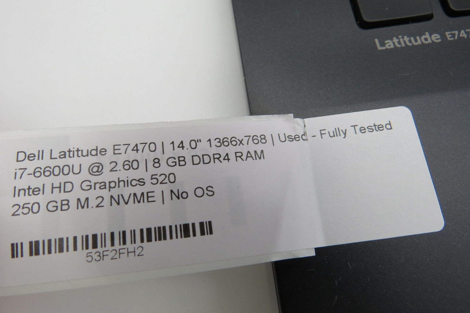 Dell Latitude E7470-14.0″-i7-6600U@2.60GHz-16GB RAM-256GB M.2 SATA- NO OS