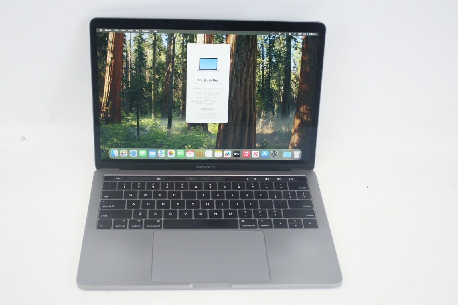 Macbook Pro 13″ 2019 Laptop i7 2.8GHz 16GB Ram 500GB SSD With TouchBar Sequoia
