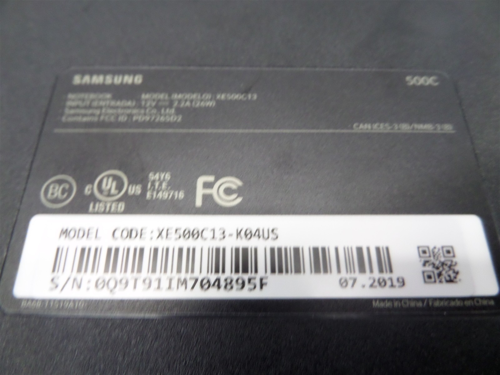 Samsung Chromebook 3 11.6″ XE500C13-K04US 16GB eMMC 4GB RAM N3060 1.6GHz CPU