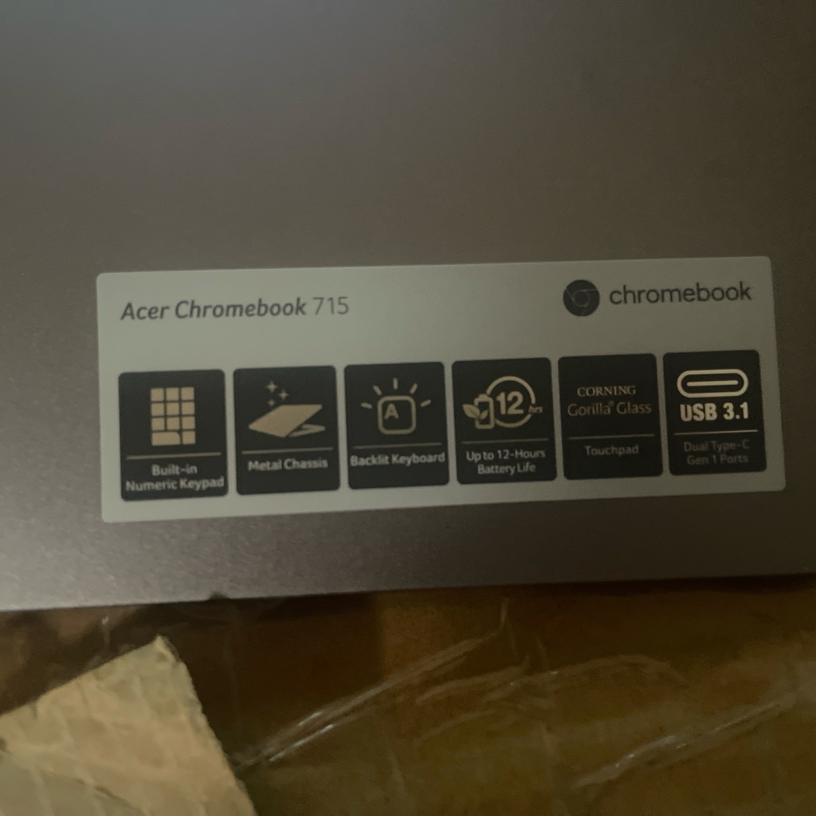 Acer Chromebook CB715-1W 15.6” (128GB SSD, Intel Core i3-8130U, 2.2GHz, 8GB RAM)