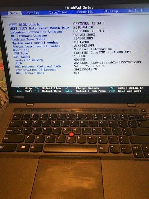 Lenovo ThinkPad X1 Carbon 2nd 14in. (240GB, Intel Core i5 4th Gen., 1.9GHz, 4GB)