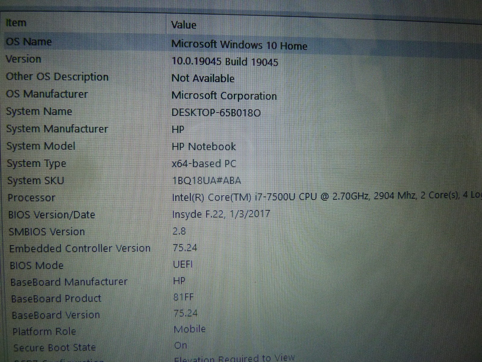 HP 17″ LAPTOP COMPUTER 17x173dx INTEL CORE i7-7500U 8GB RAM 512GB HD