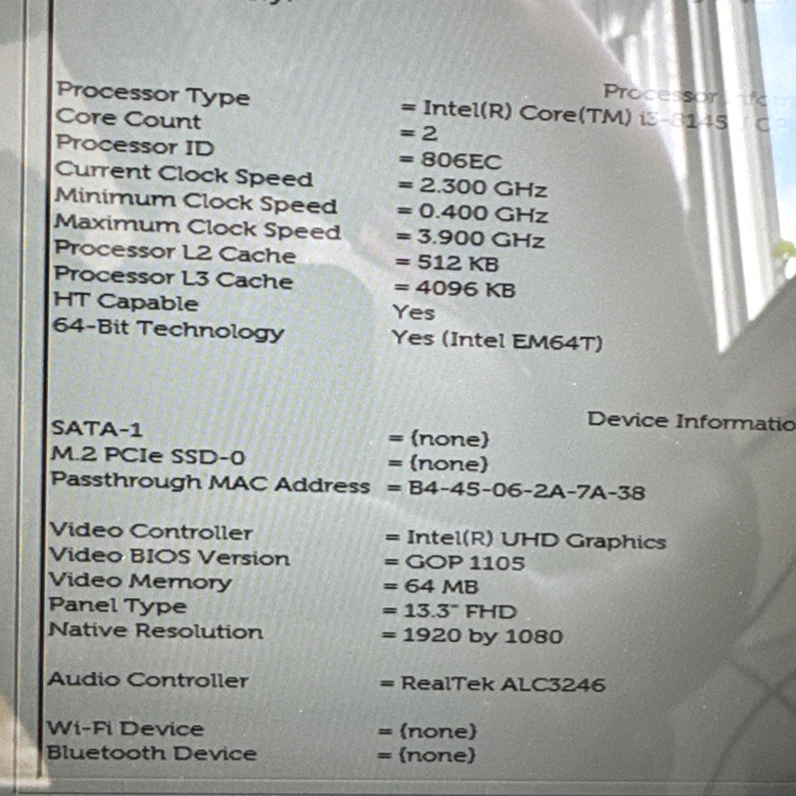 Dell Latitude 3310 2-in-1 13.3″ i3-8145U @2.10GHz 8GB RAM No SSD/OS/BIOS LOCKED