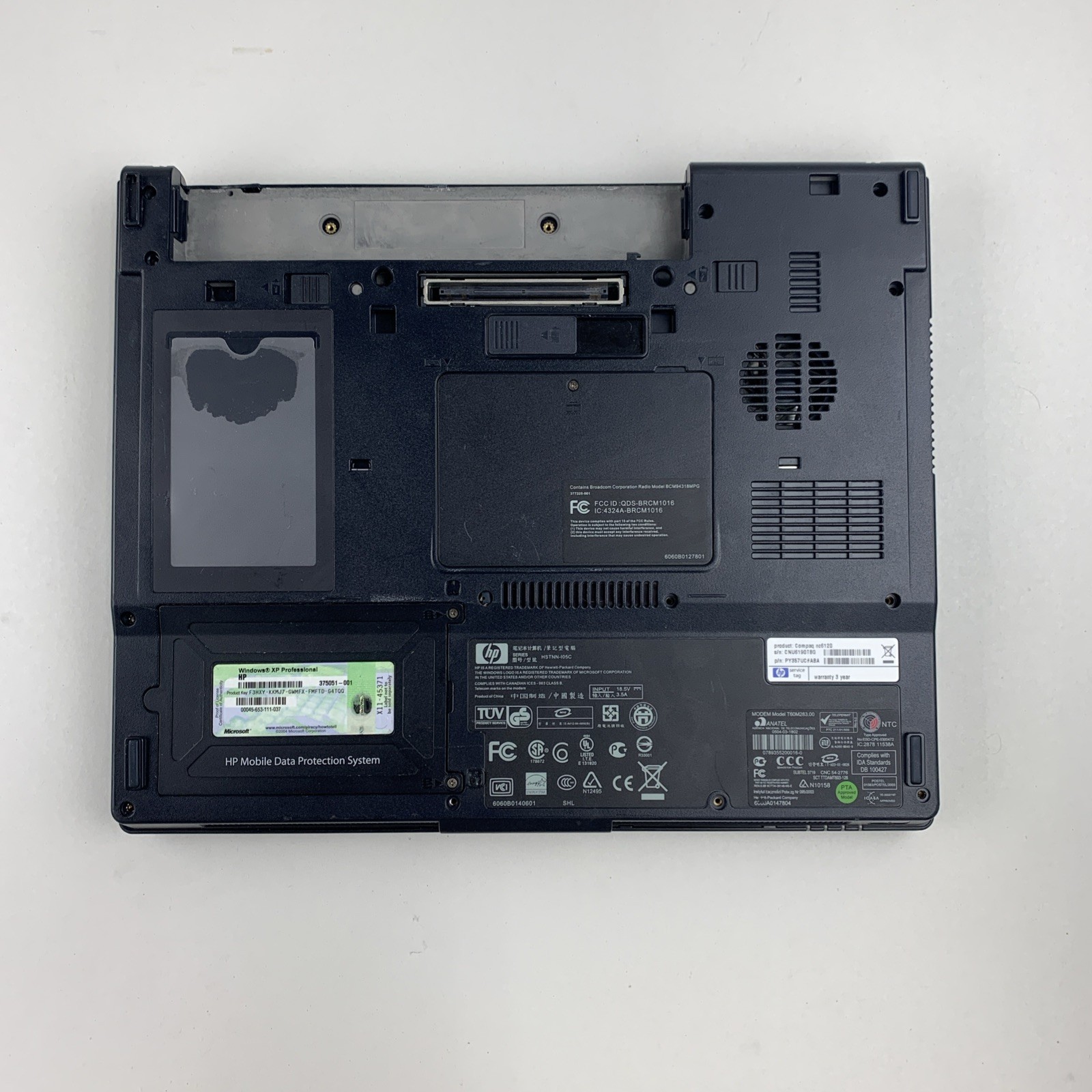 HP Compaq NC6120 Intel Celeron M 1.50GHz 512MB RAM 15″ No Battery No HDD No OS