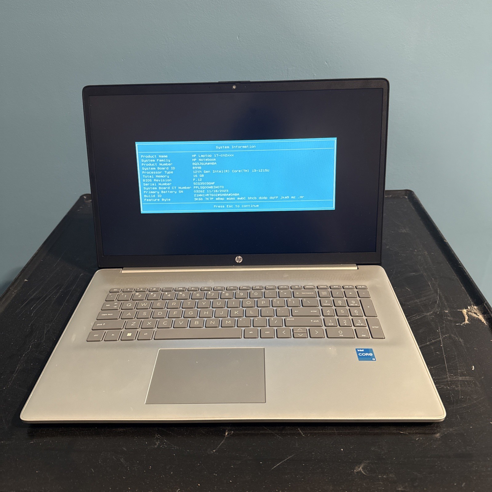 Hp Laptop 17-cn2xxx 12th Gen Intel(R) Core i3 -1215U 16GB RAM NO SSD NO HDD