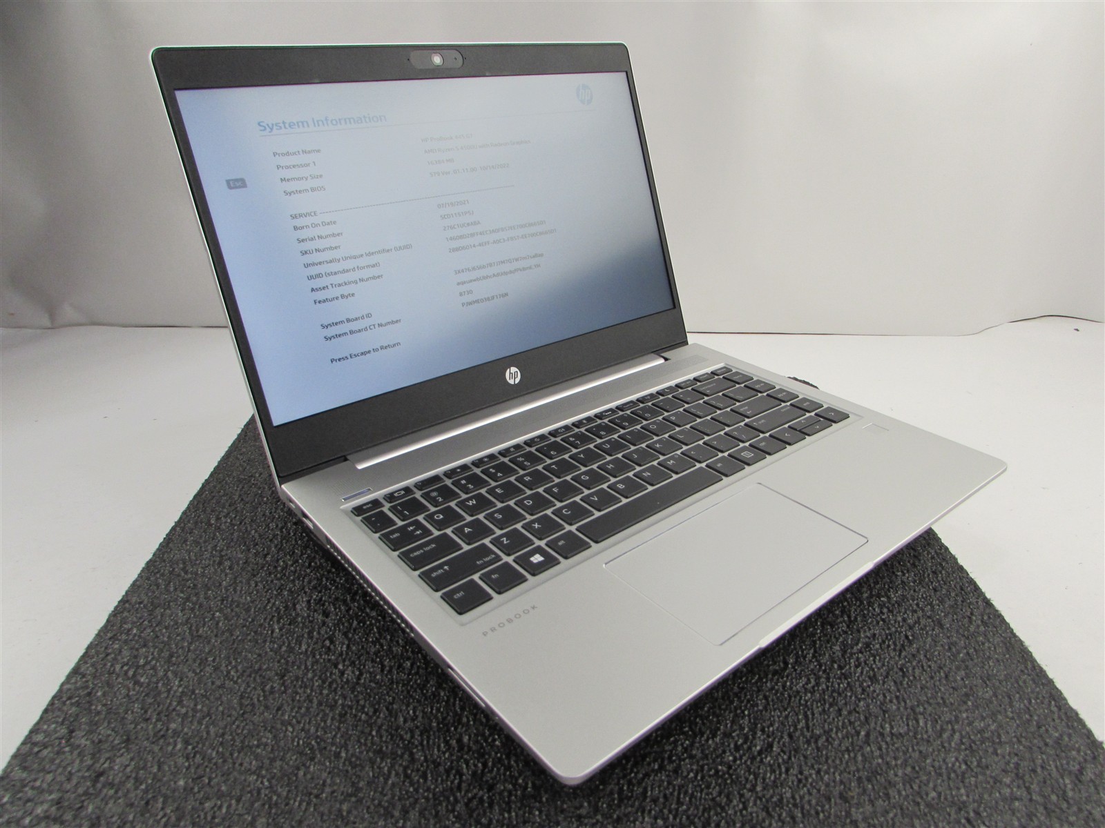 HP PROBOOK 445 (G7) 14″ FHD AMD RYZEN 5 4500U 512GB SSD 16GB RAM AMD GPU NO O.S