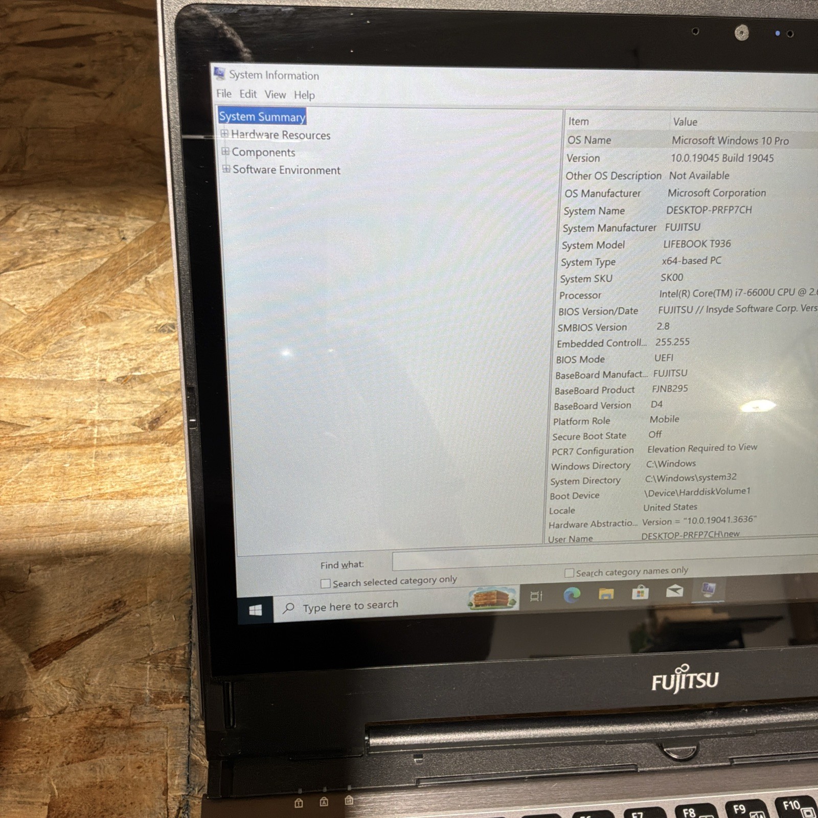 FUJITSU LIFEBOOK T936 LAPTOP i7-6600u 2.3GHZ 16GB RAM TOUCH 256 GB SSD C473