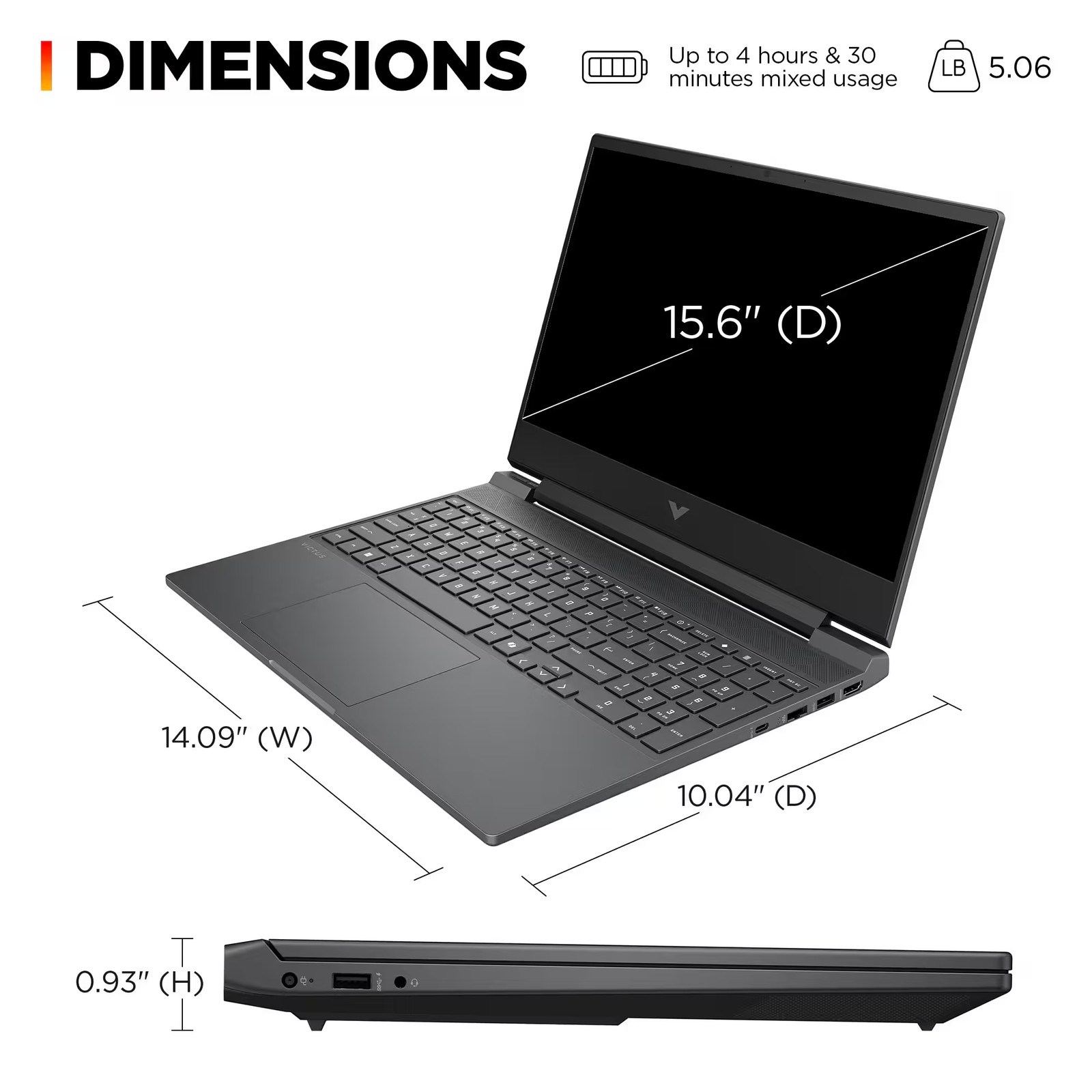 HP – Victus 15.6″ 144Hz Full HD Gaming Laptop – Intel Core i5 13420H 2023 – 8…