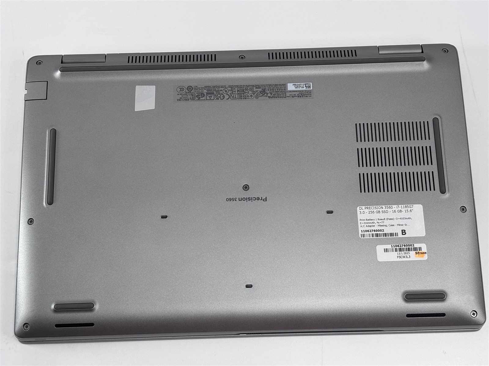 Dell Precision 3560 15.6″ Core i7-1185G7 3.0GHz 16GB 256GB Quadro