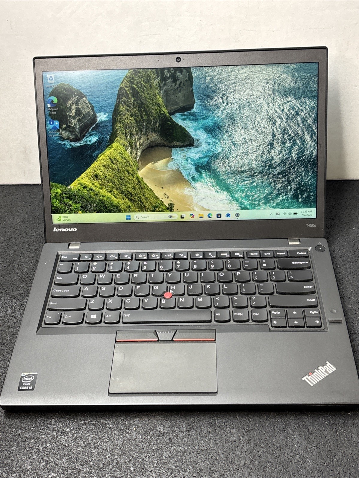 Lenovo ThinkPad T450s 14″ i5-5200U, 256GB SSD, 8GB RAM, FP Reader, Win 11 *NICE*