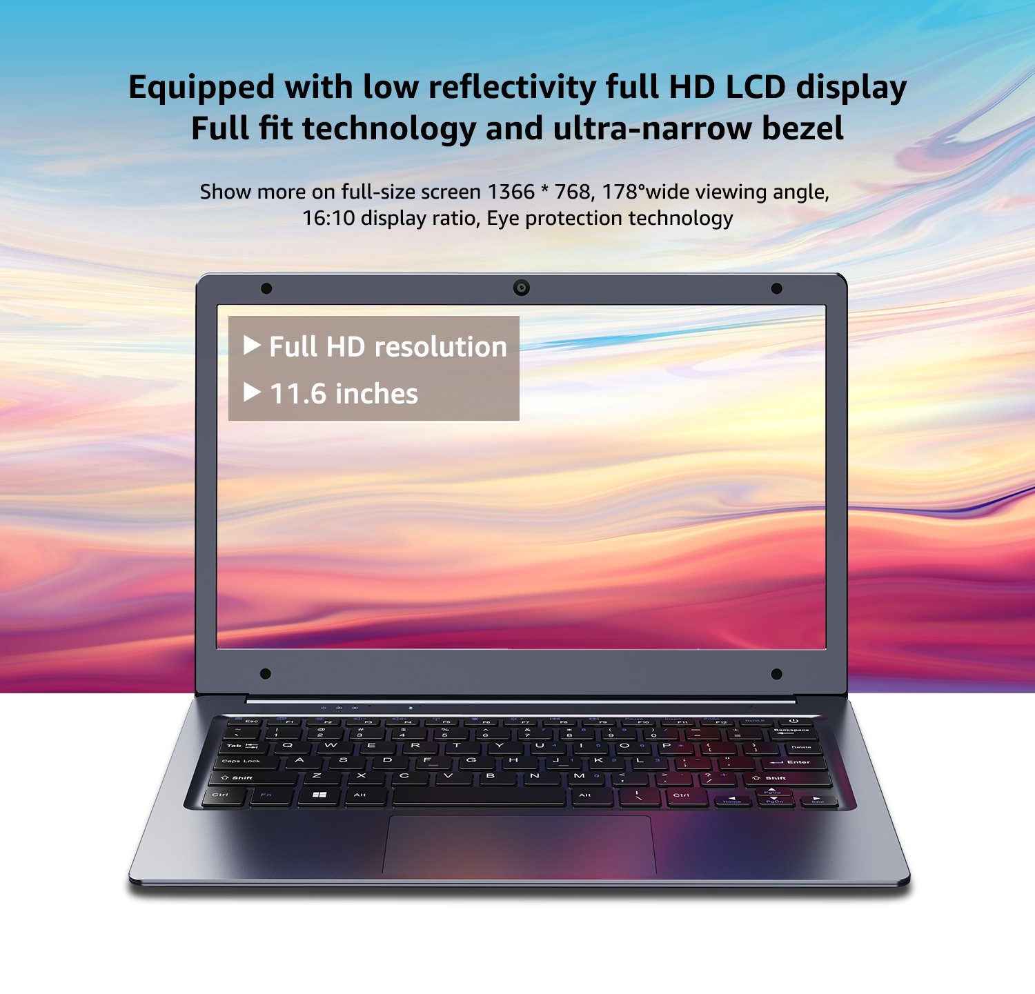 CHUWI Herobook Air Laptop 11.6″ Intel Celeron 4GB RAM 128GB SSD Windows 11 HDMI