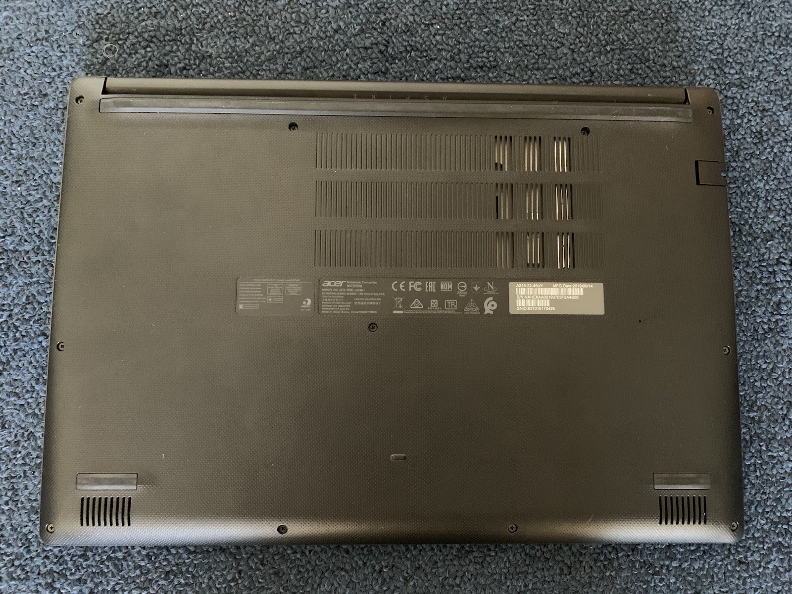 Acer Aspire A315-22 15.6″ Laptop AMD A4-9120e 8GB DDR4 112GB SSD WIN 10H