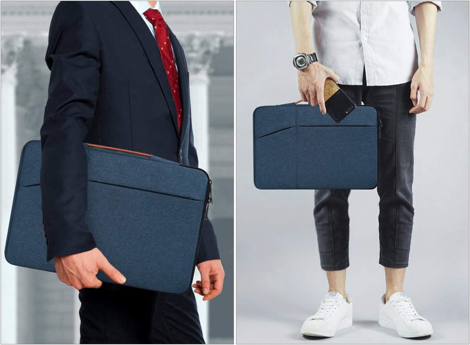 Navy Blue Briefcase Bag for 17.3 Inch Laptops – HP Pavilion, Dell G7, ASUS, Acer