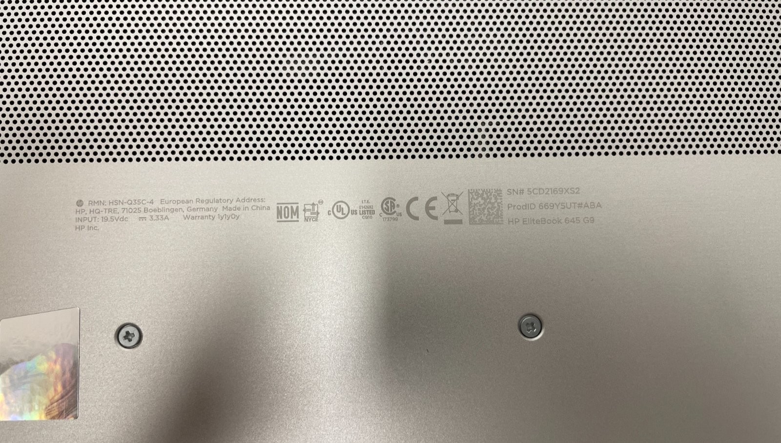 HP EliteBook 645 G9 R5 PRO 5675U 16GB 512GB NVMe Win 11 Pro, Cracked (READ)