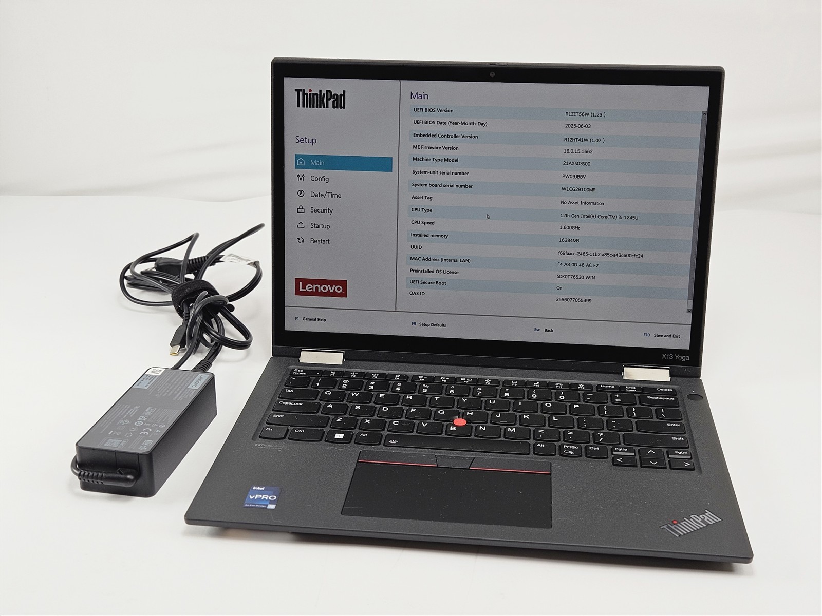 Lenovo ThinkPad X13 Yoga Gen 3 13.3 i5 1245U 1.6GHz 16GB RAM 256GB Intel Iris Xe