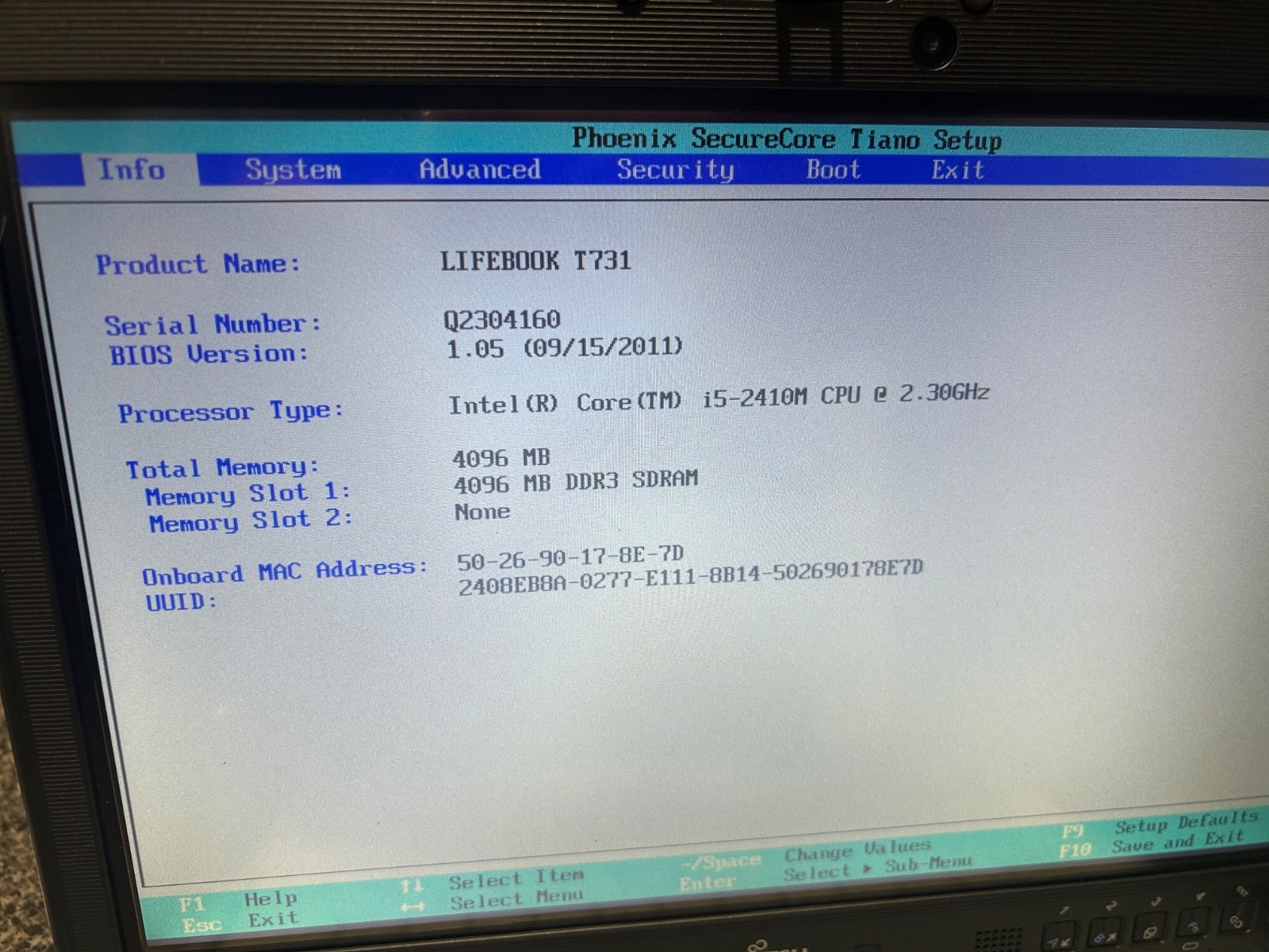 Fujitsu Lifebook T731 i5 2.3GHz 4GB 320GB 12.1” DVDRW Touchscreen Tablet Laptop