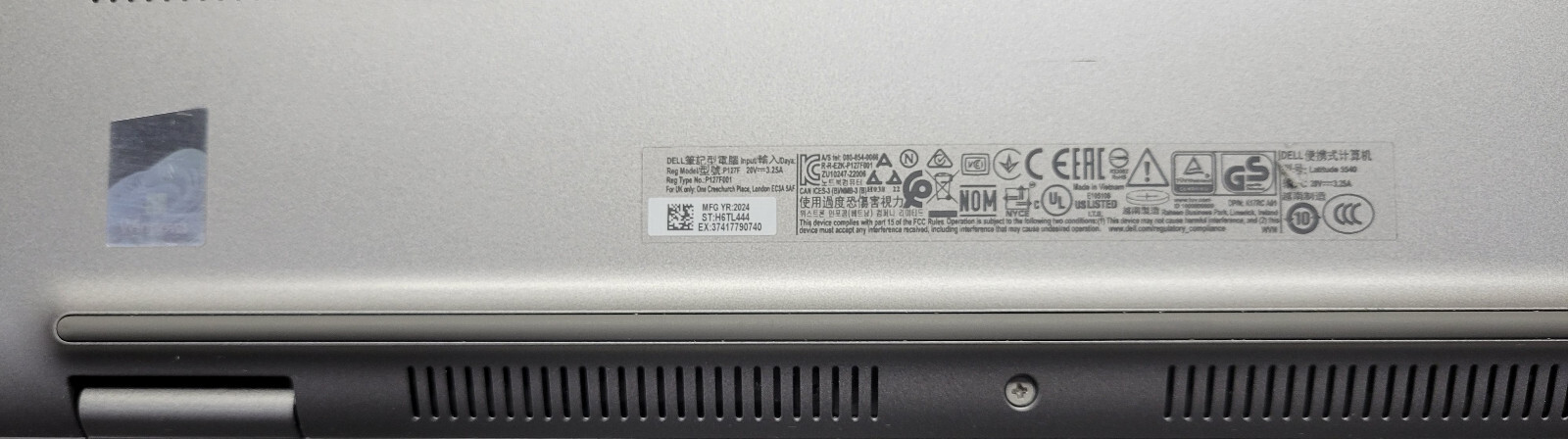 Dell Latitude 5540 i5-1345U 4.70GHz 16GB 256GB NVMe 15.6″ TS LCD No OS/HDD