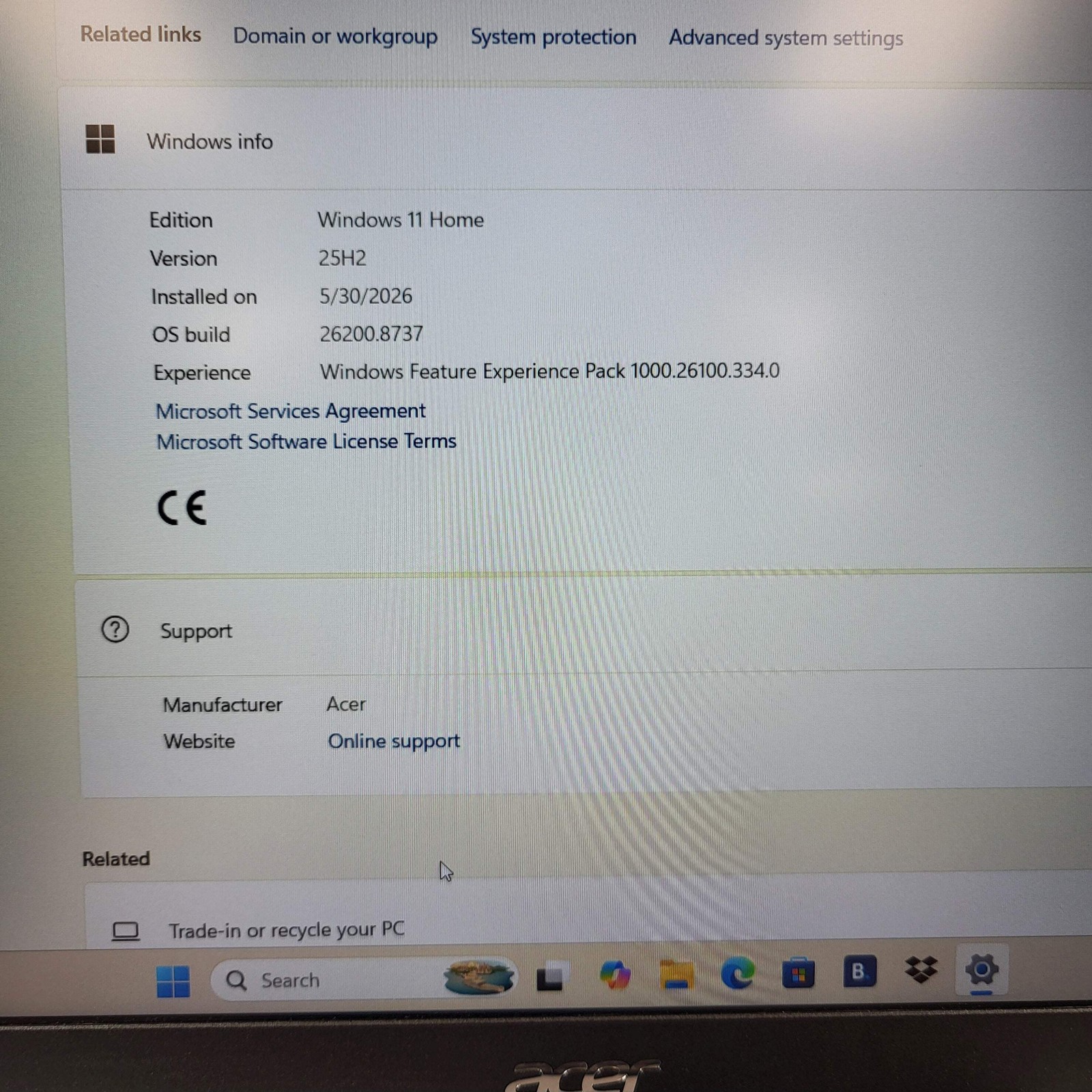 Acer Aspire Go 15 AG15-32P 15.6″ Core 3 N355 1.9GHz 8GB RAM 128GB SSD