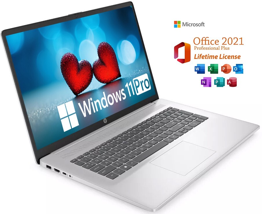 HP Laptop 17.3″ HD+ Intel i3-N305 Up to 32GB RAM & 2TB SSD Windows11 Pro+OFFICE