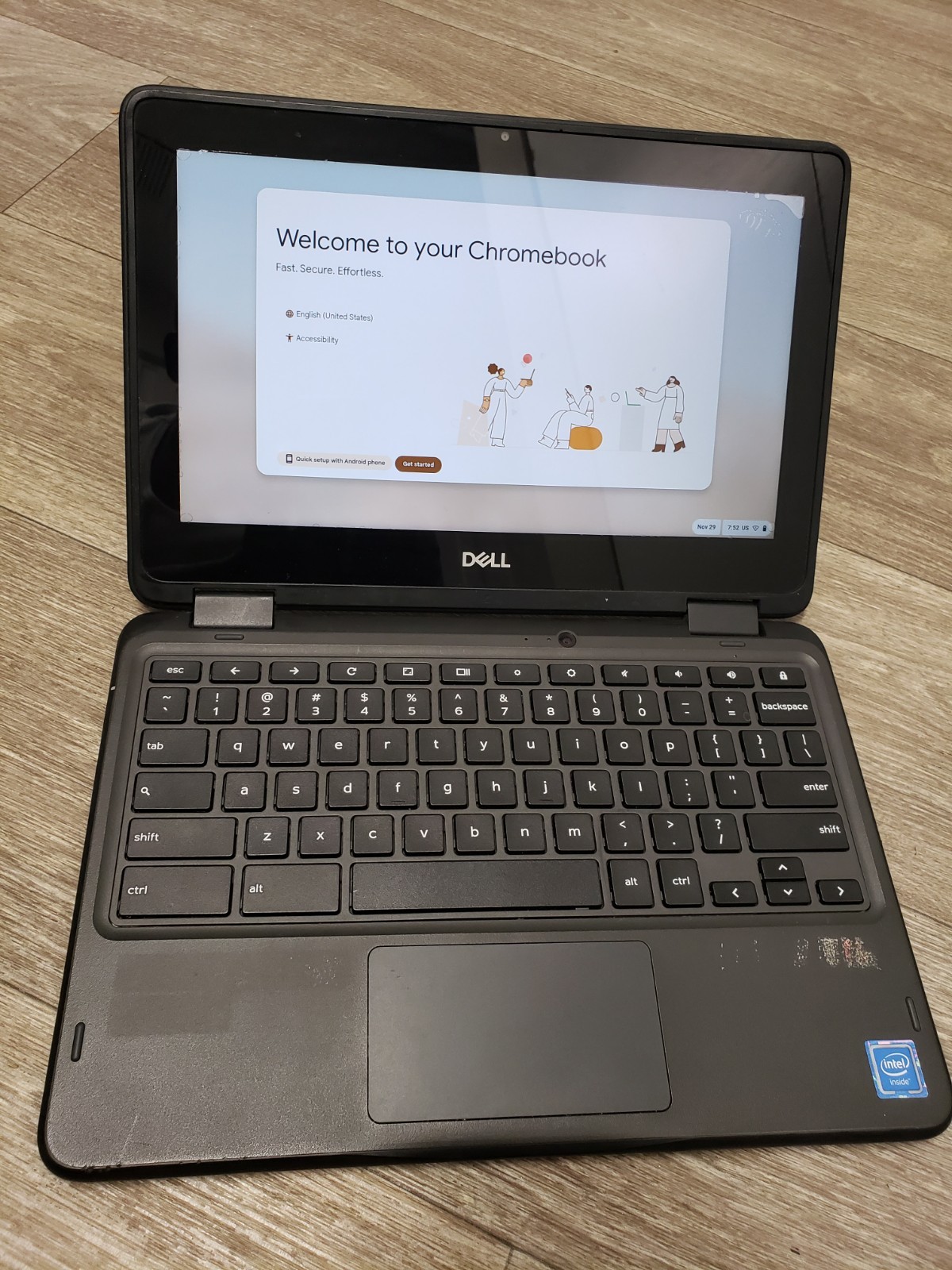 Dell 5190 2 in 1 Touchscreen Chromebook 11.6″ 4GB Ram 32GB SSD *Read Description
