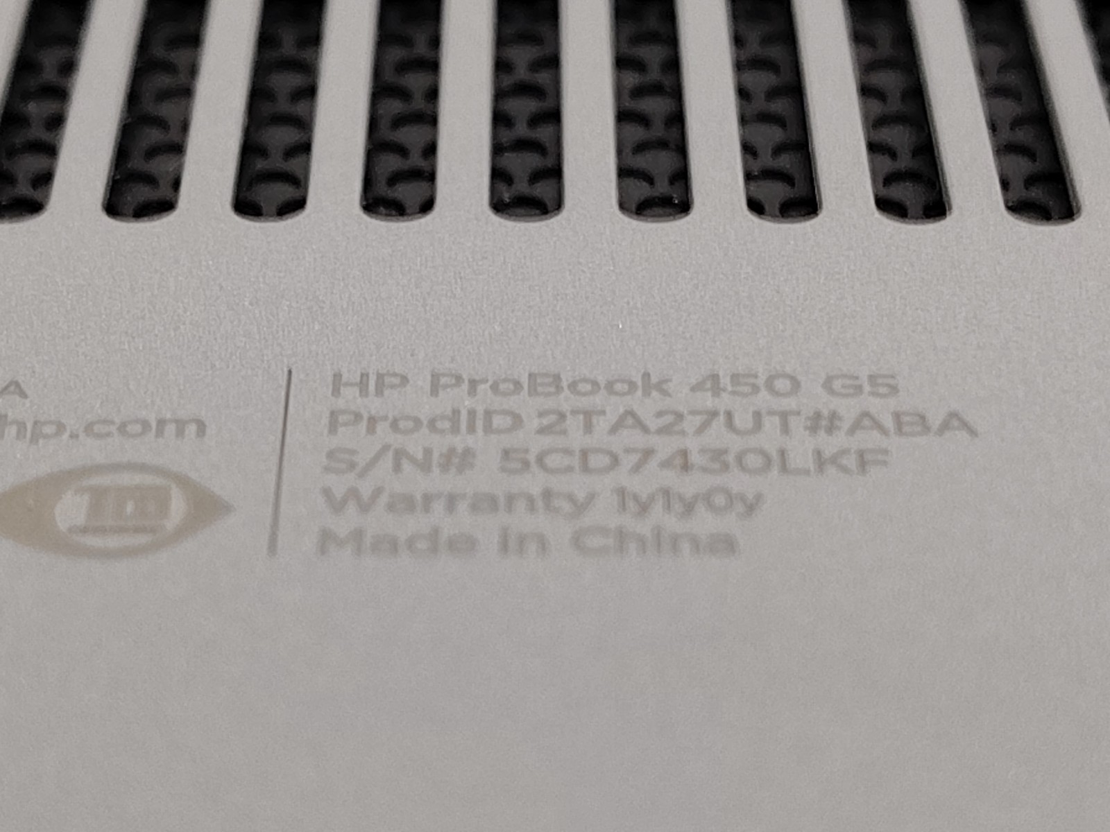 HP ProBook 450 G5 Laptop i5-8250U 1.60GHz No RAM, NO Drive, No Operating System