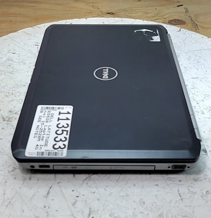 DELL LATITUDE E5520 Laptop Intel I5-2520M 4GB SEE NOTES
