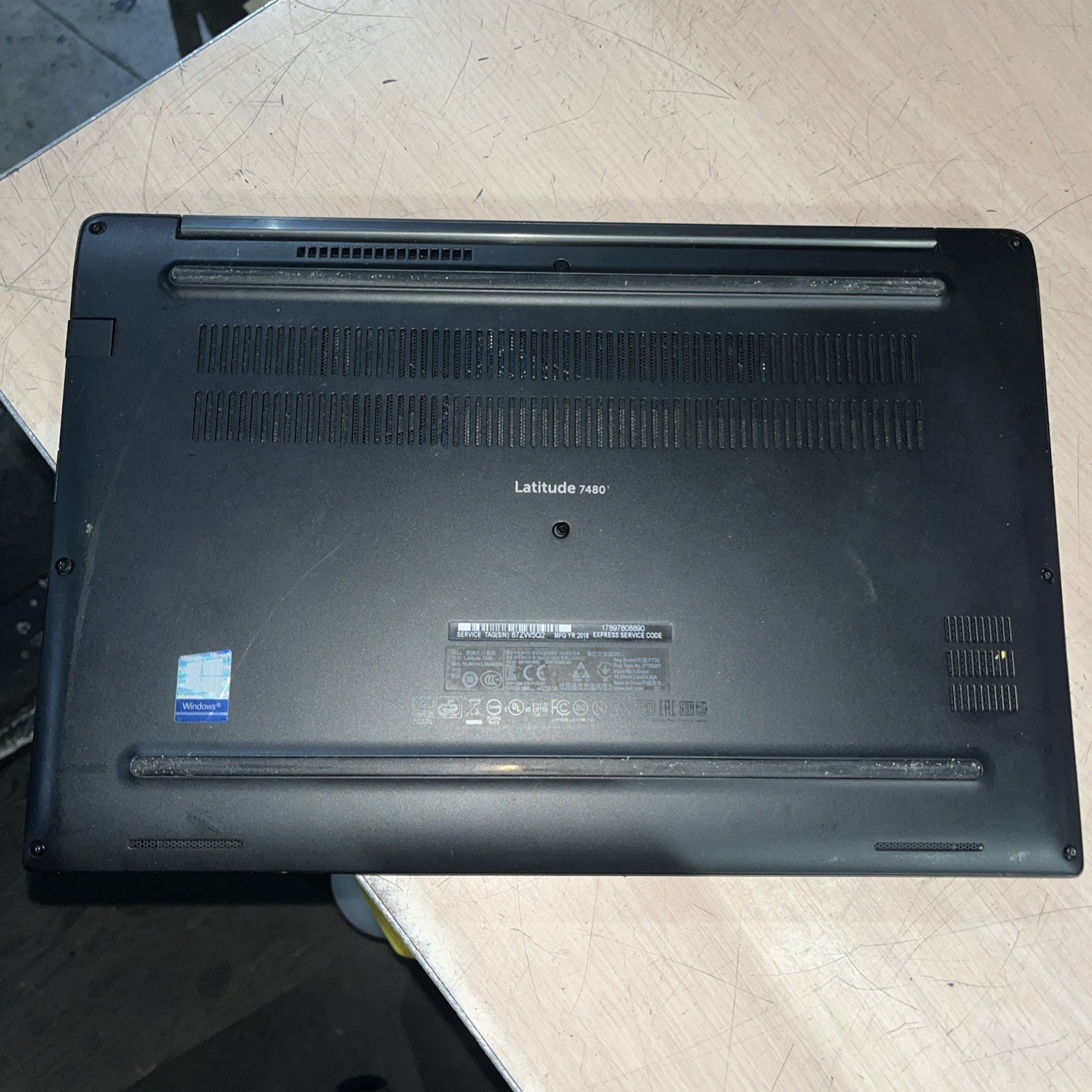 DELL LATITUDE 7480 INTEL CORE I7-7600U 8GB RAM NO HD,