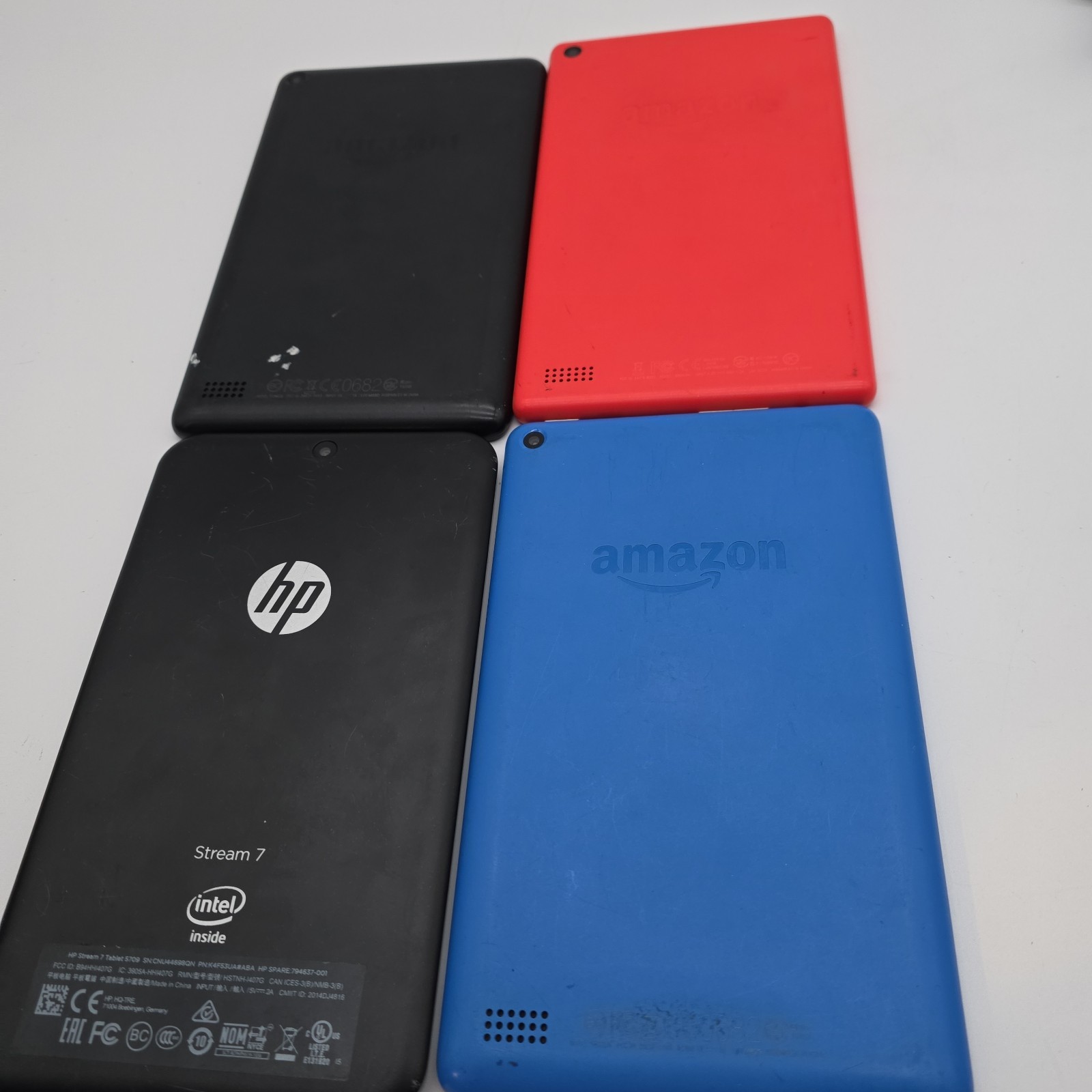 Lot Of 4 Tablets Stream 7 HP, Sr043KL Sv98LN Parts Only Used Amazon Kindle Tab