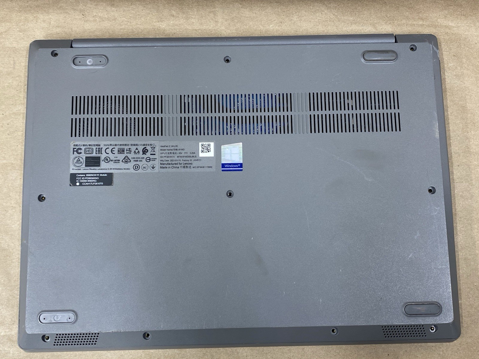 Lenovo 81WD – 14″ 1920×1080 – i5-1035G1 – 4GB – 256GB SSD – Win 11 Pro