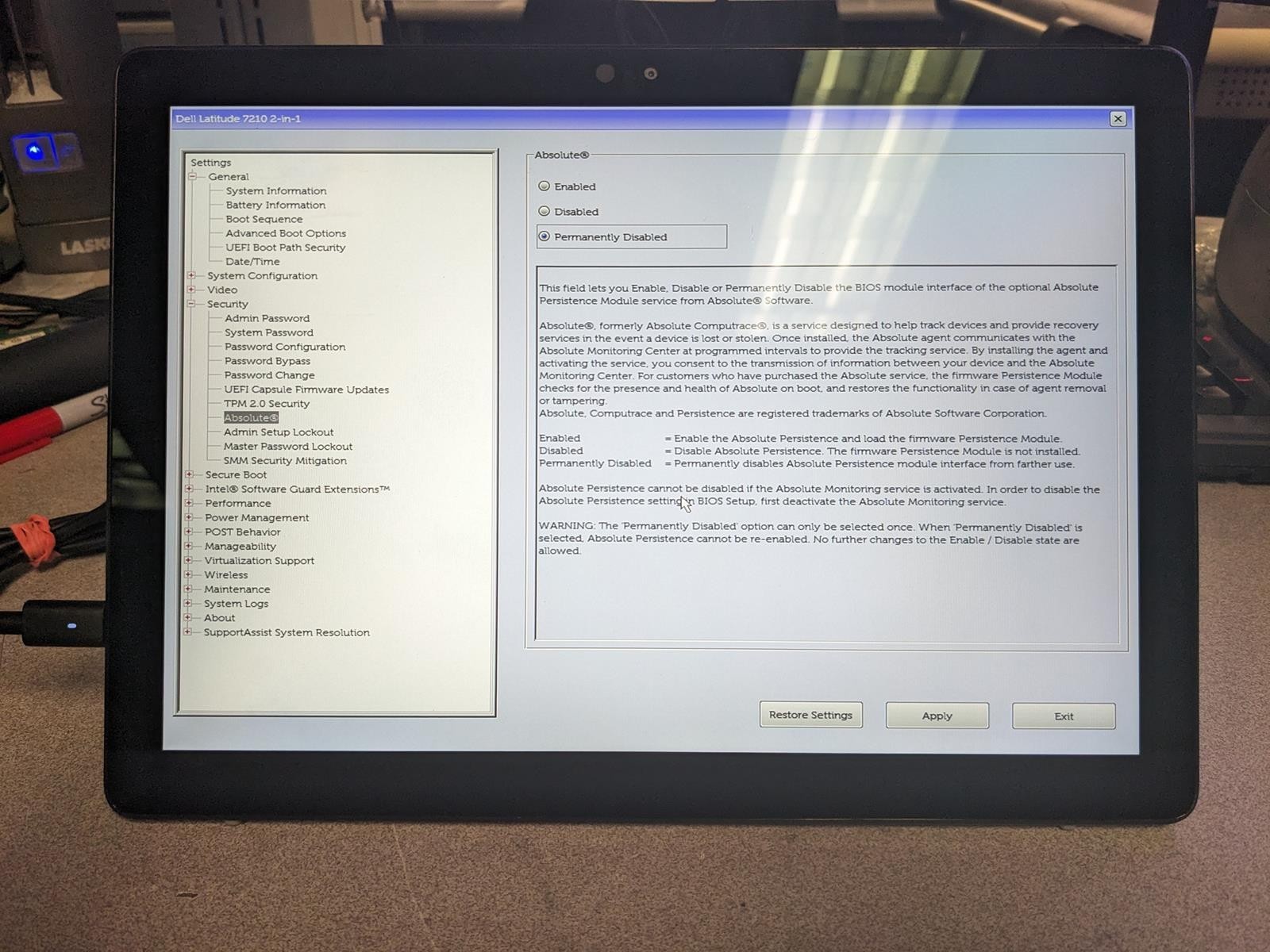 DELL LATITUDE 7210 2-IN-1 i5-10310U @ 1.70GHz, 8GB RAM, NO HDD/OS