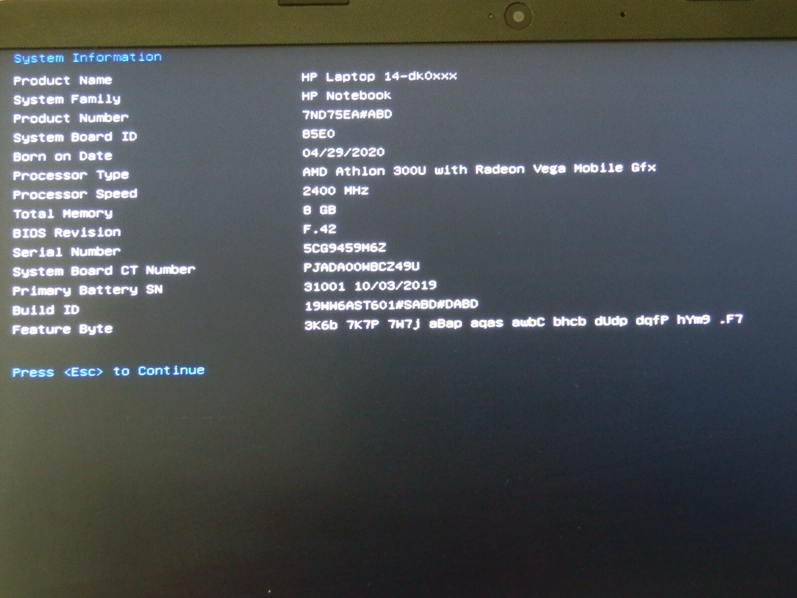 HP 14-dk0304ng, AMD Athlon 300U, 8GB Ram, 256GB SSD, Vega 3, 14″ Zoll HD, OVP