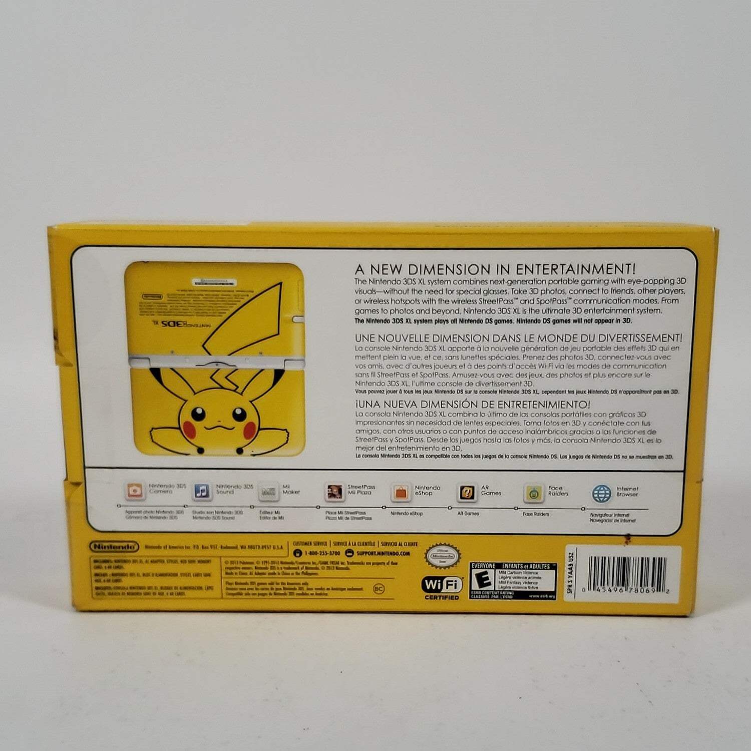 New Nintendo 3DS XL Handheld Game Console Yellow Pikachu Edition Factory Sealed