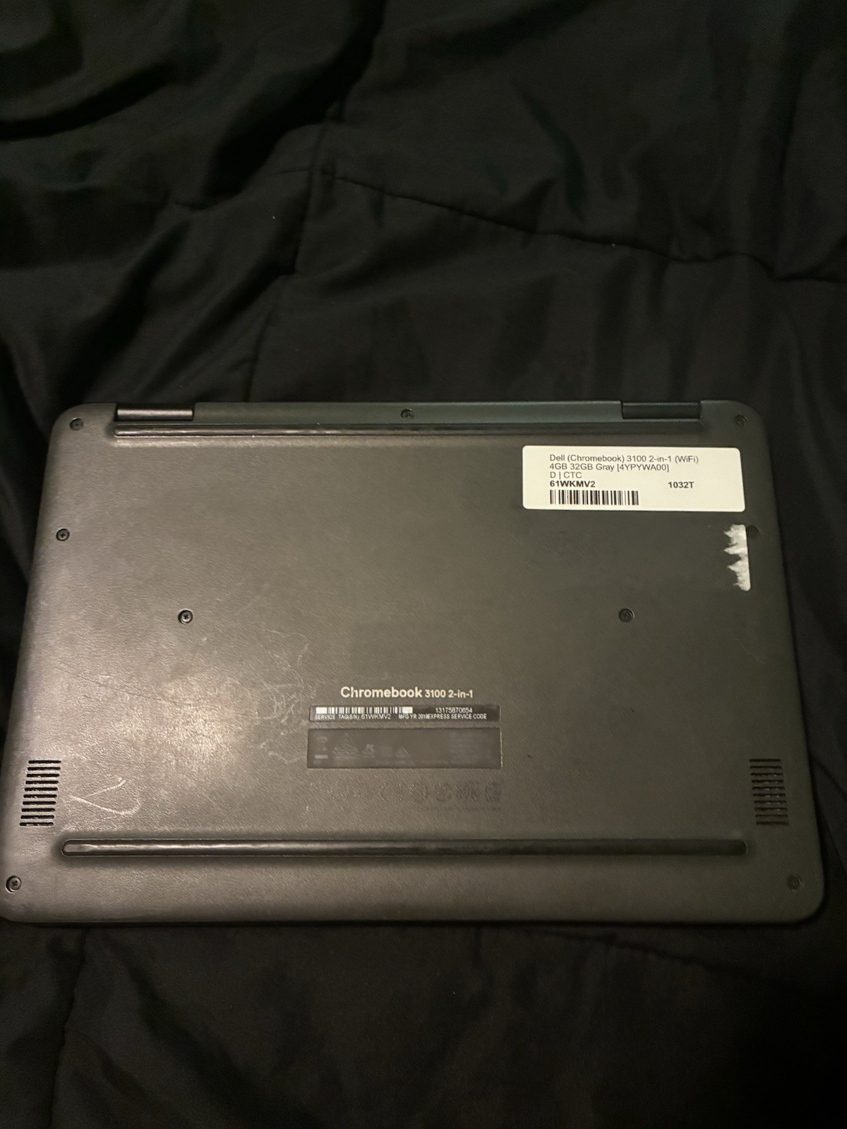Dell Chromebook 3100 2-in-1 Touch 11.6″ Celeron 4GB 32GB eMMC Black