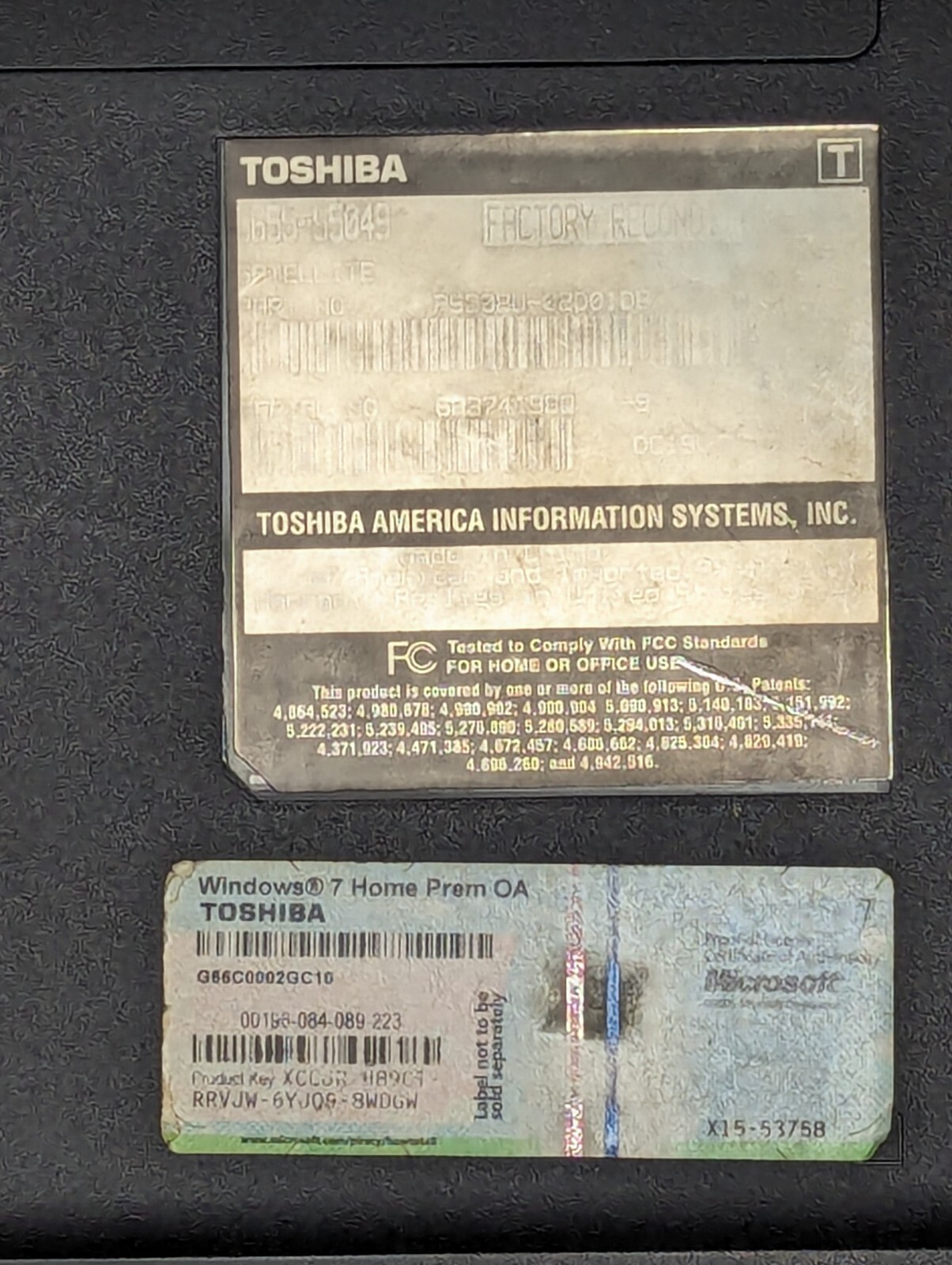Toshiba C655-55049 Laptop Computer – Untested, no charger