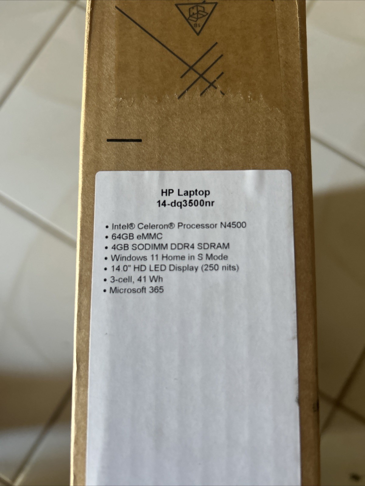 HP 14-DQ3500NR Notebook Laptop Intel Celeron N4500 4GB RAM 64GB SSD BRAND NEW