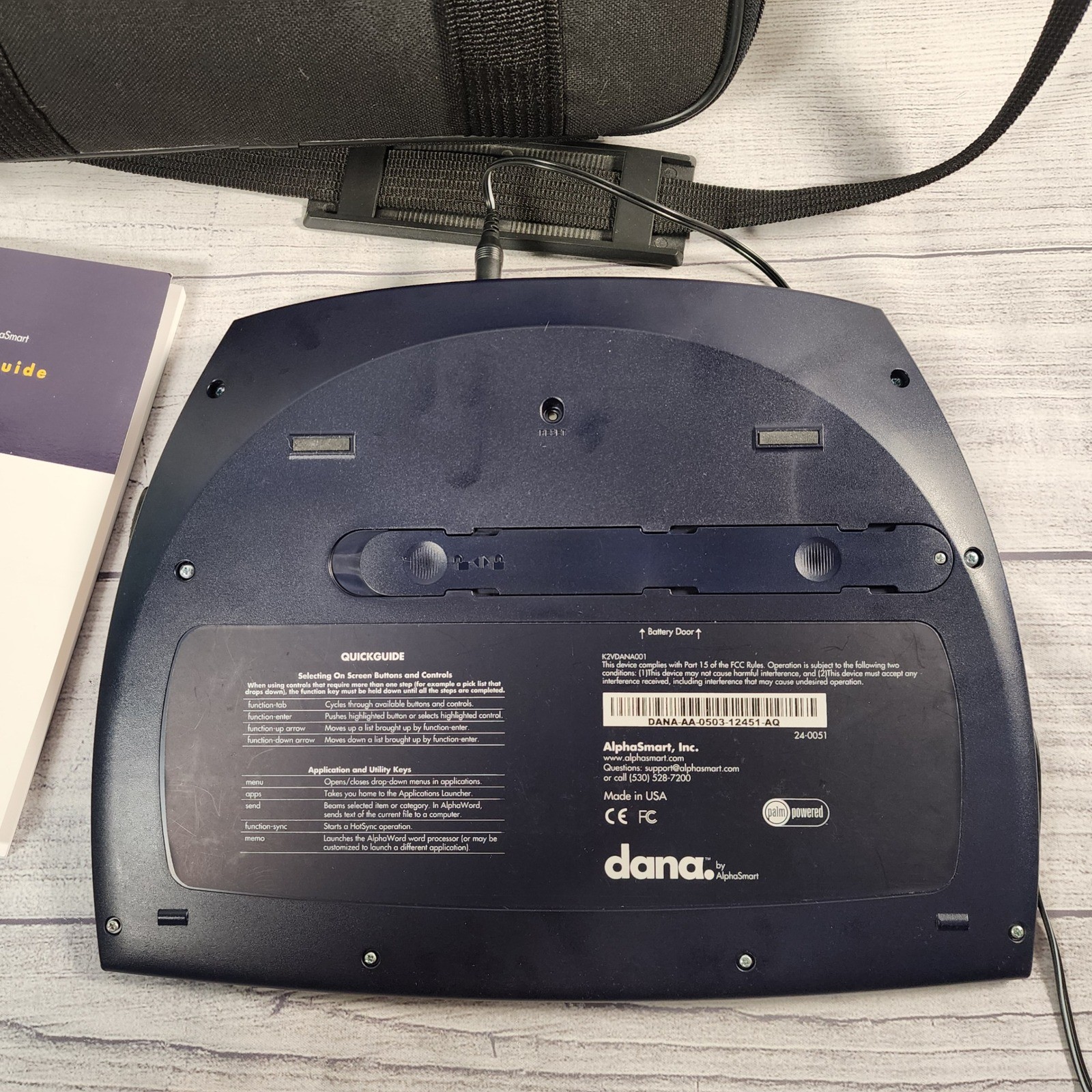 AlphaSmart Dana Palm OS Laptop Word Processor with Case Stylus Manual