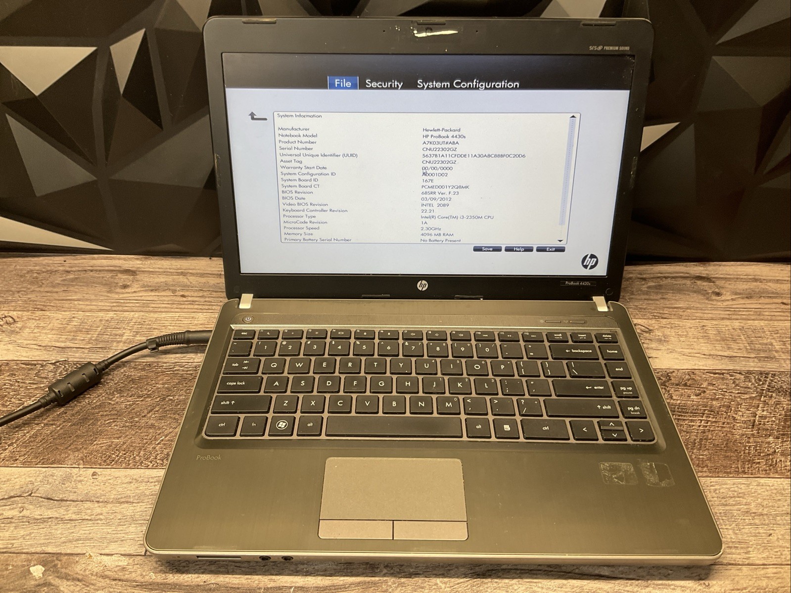 ProBook 4430s / i3 2nd / No RAM Laptop Notebook PC / C10